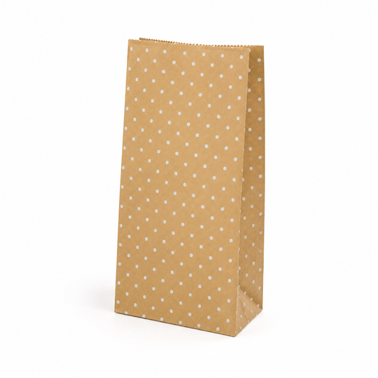 Bolsa de papel Craft con lunares