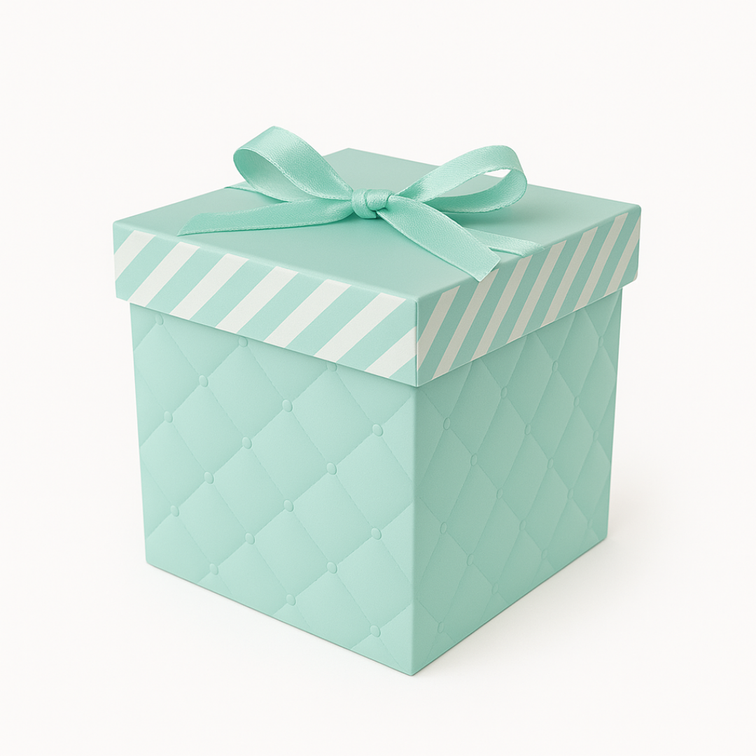 Caja Cubo Pastel con moño