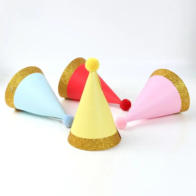 Cono color Pastel con pompón