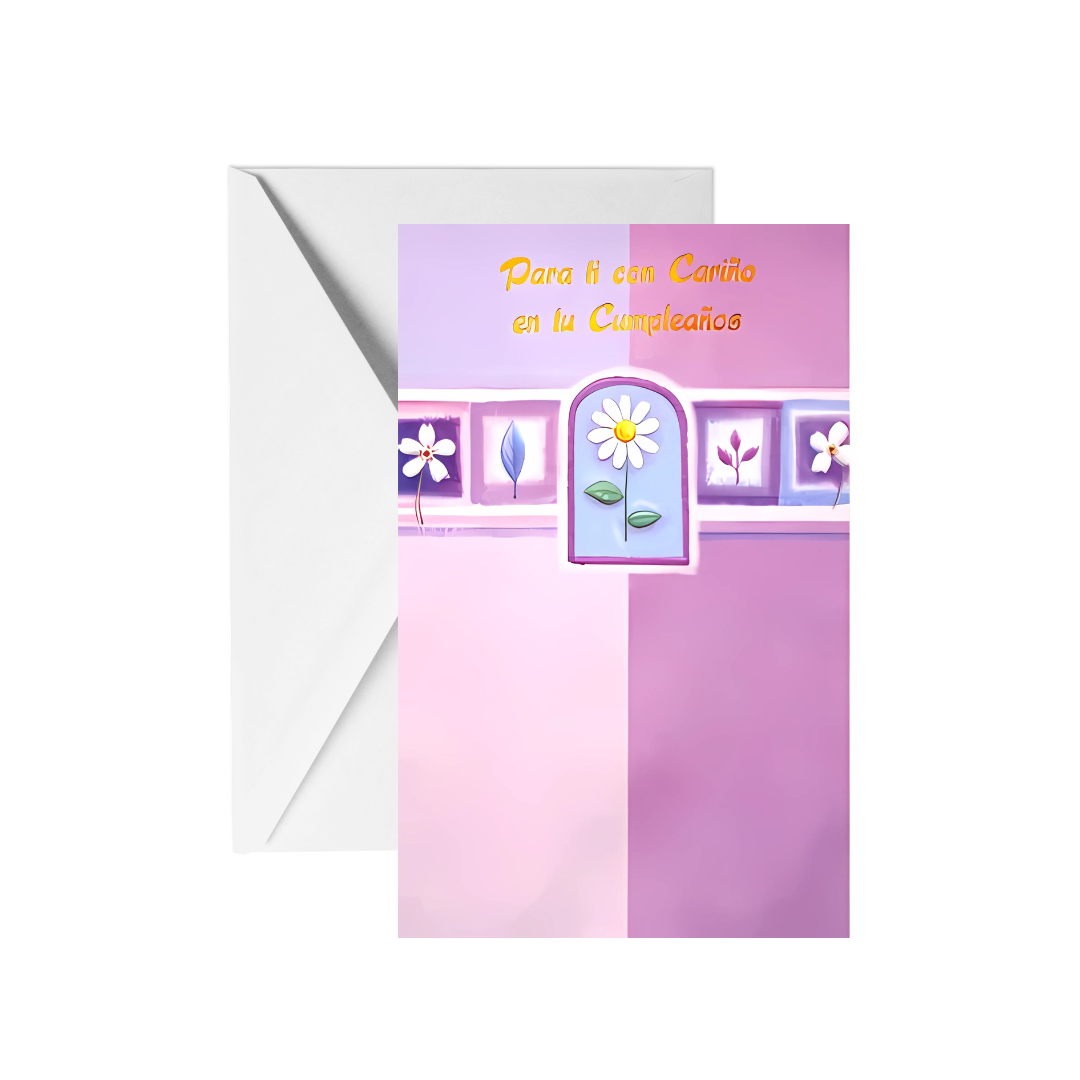Tarjeta Cumpleaños Lila
