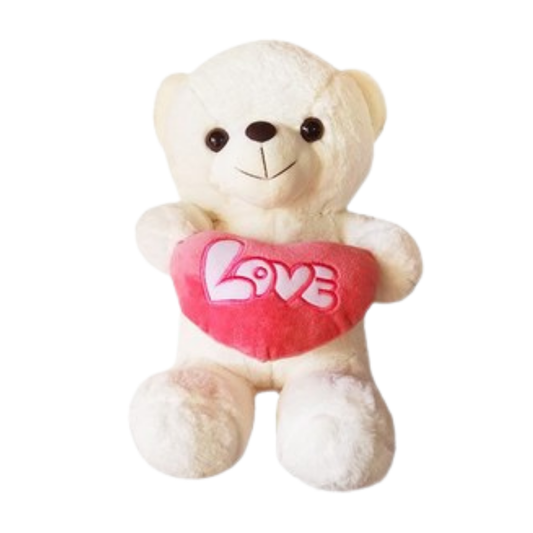 Peluche Oso Blanco con corazón