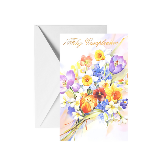 Tarjeta Cumpleaños Flowers