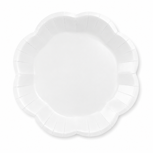 Plato Ondulado Blanco
