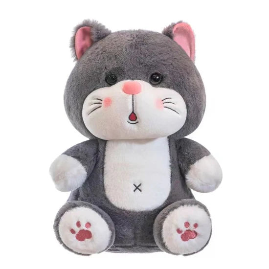 Peluche Gatito Feliz Gris