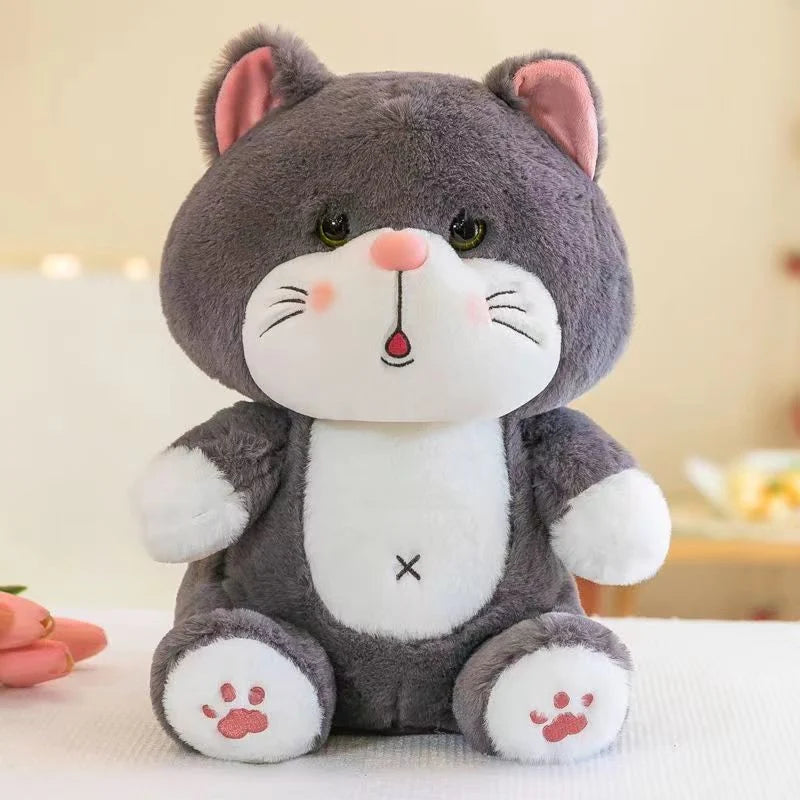 Peluche Gatito Feliz Gris