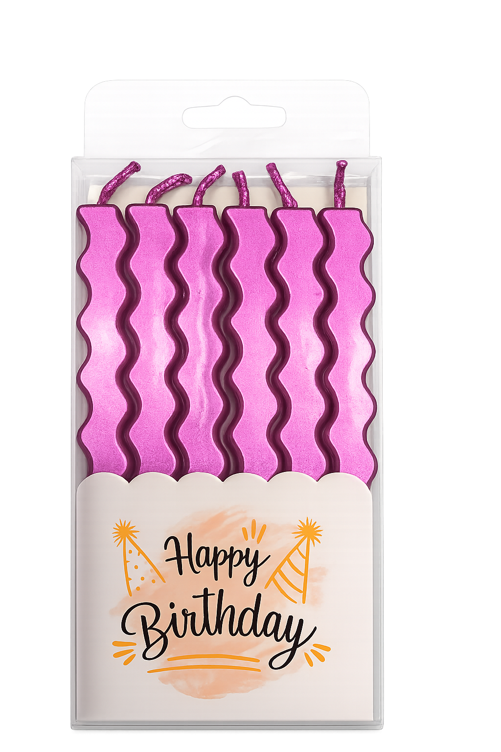 Velas Fucsia x6