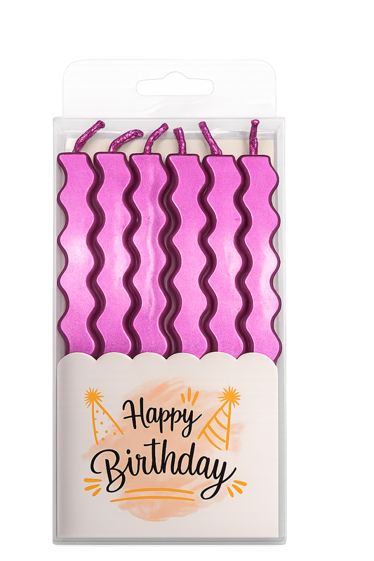 Velas Fucsia x6