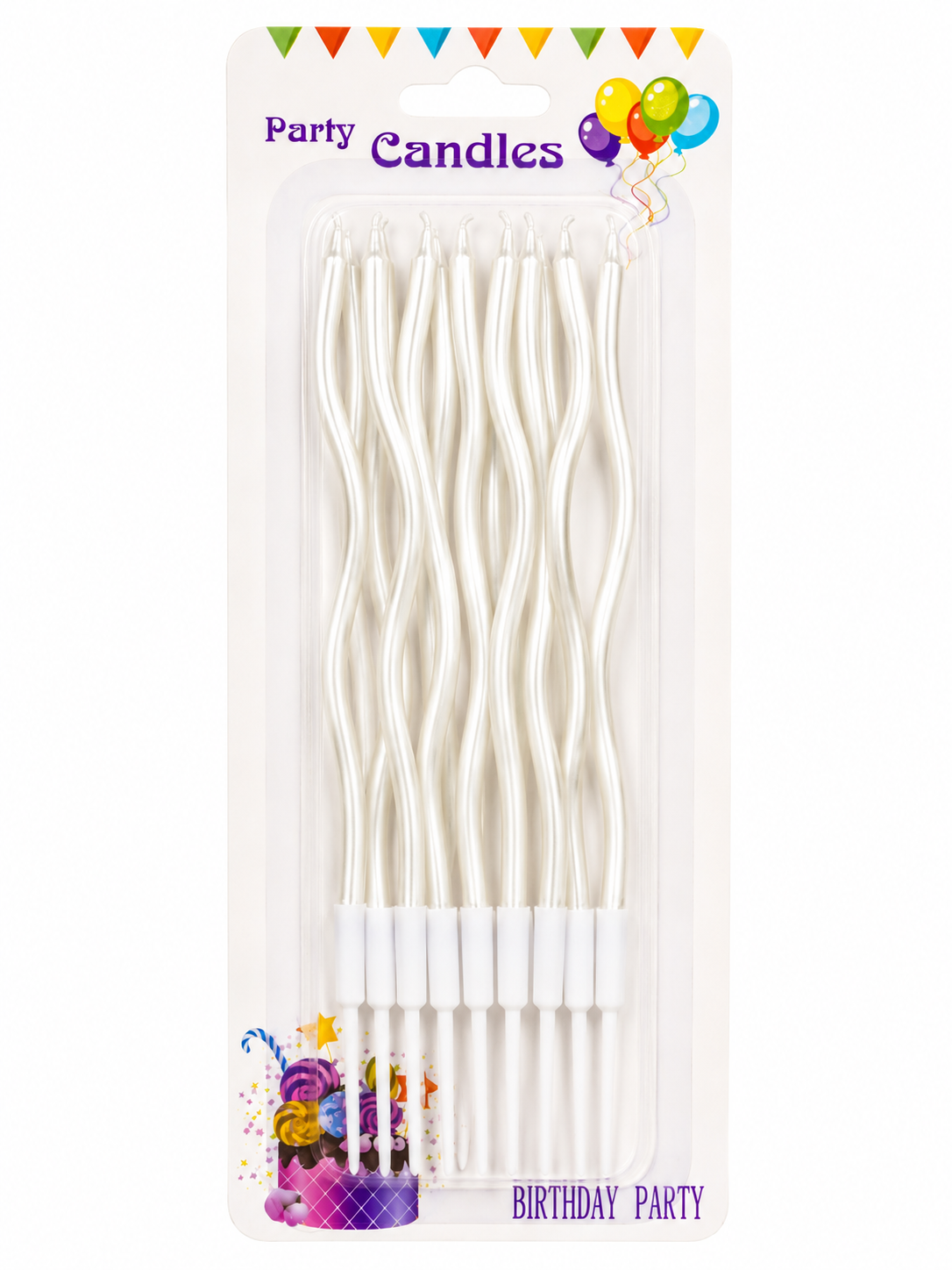Velas Curvas Blanco x12