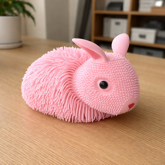 Fluffy Conejo Rosa