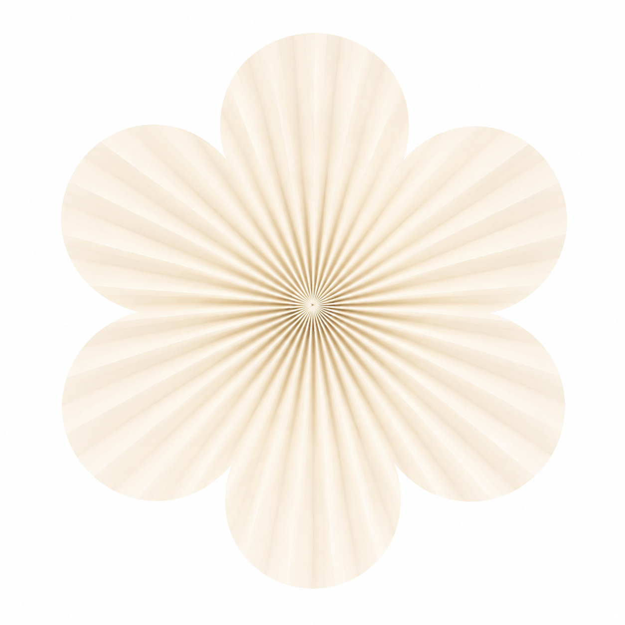 Abanico Flor Crema x3