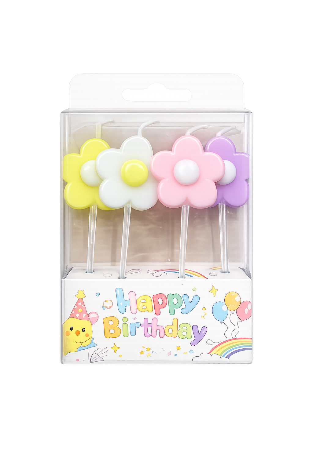 Velas Flor x4