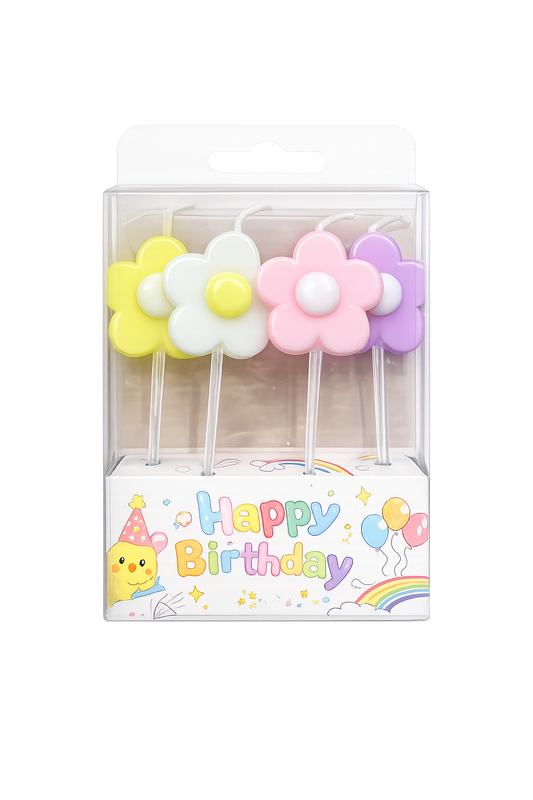 Velas Flor x4
