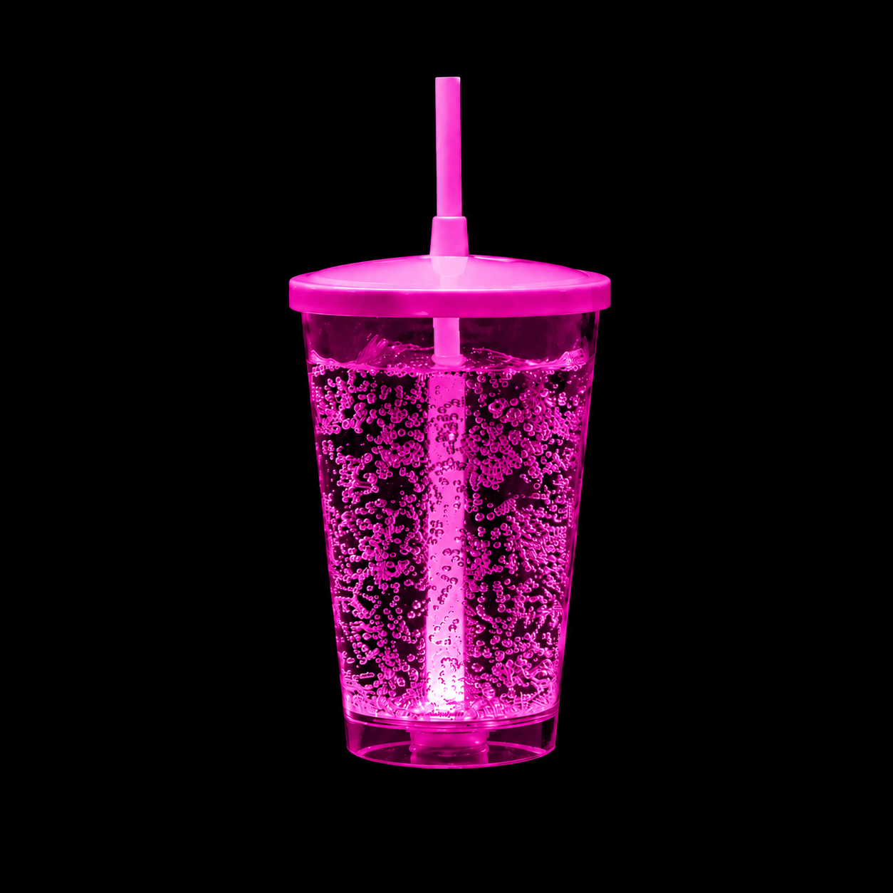 Vaso Twister Luz LED Rosa