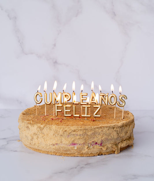 Velas Feliz Cumpleaños Champaña