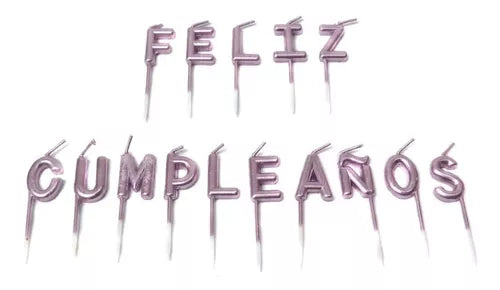 Velas Feliz Cumpleaños Rosa