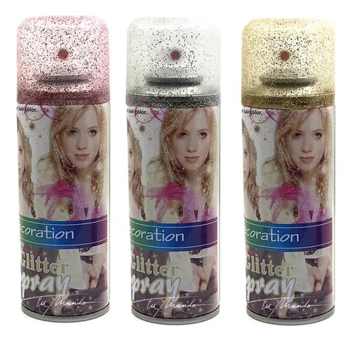 Glitter Para El Pelo Fucsia