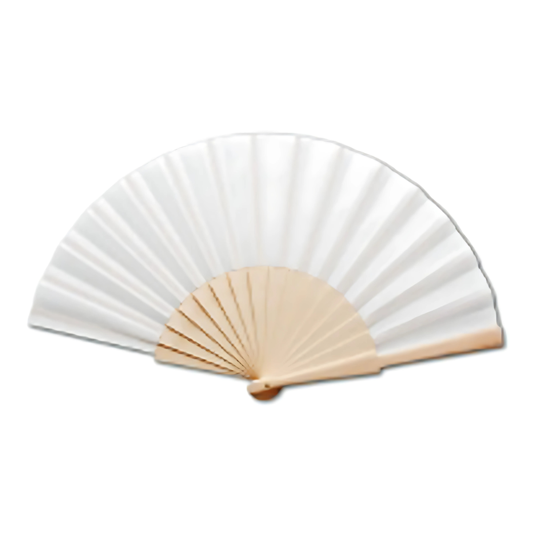 Abanico De Bamboo Blanco