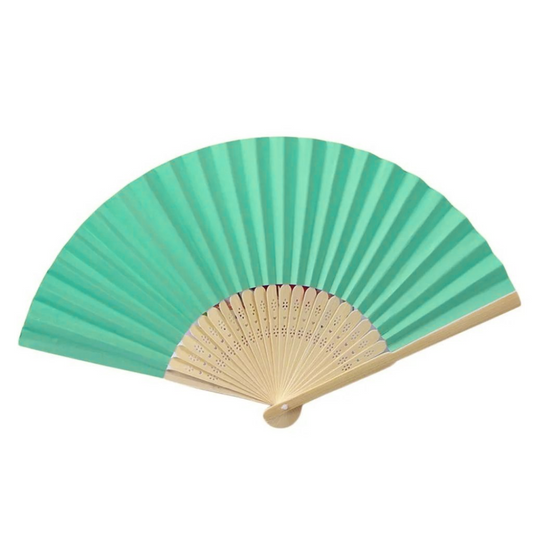 Abanico De Bamboo Verde