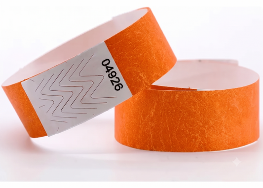 Pulseras de Identificacion Numeradas Naranajas x50