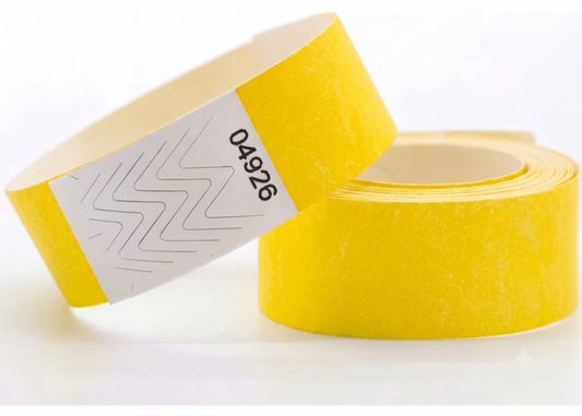 Pulseras de Identificacion Numeradas Amarillas x50