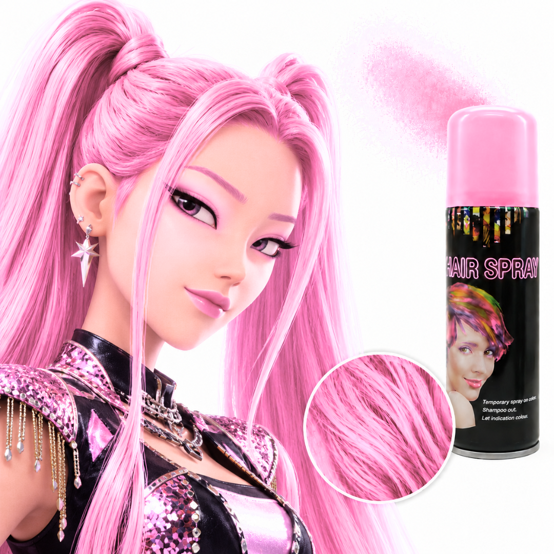 Pintura Rosa En Aerosol  Para El Pelo