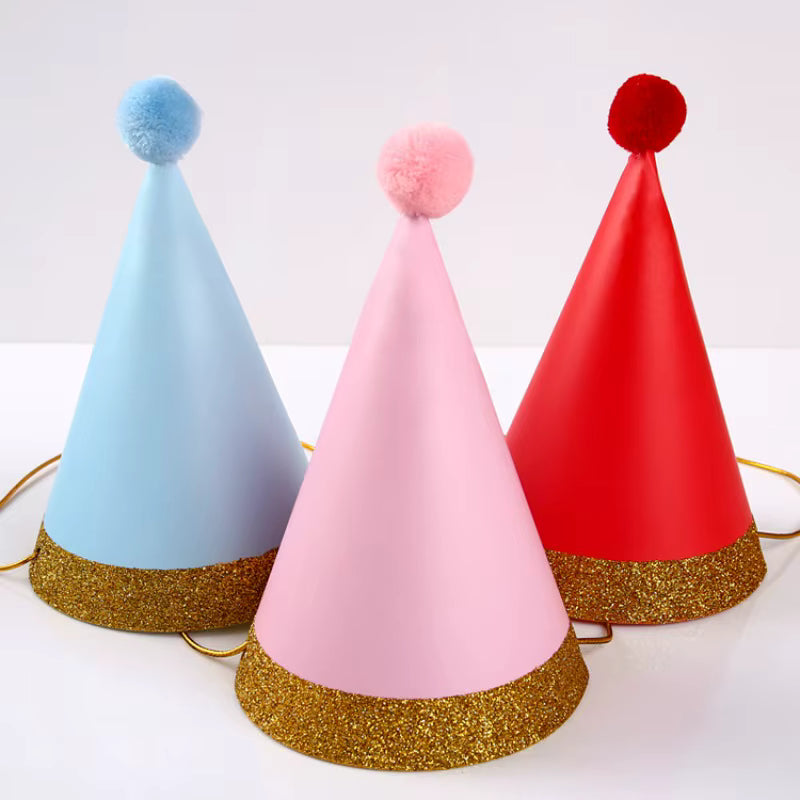 Cono color Pastel con pompón