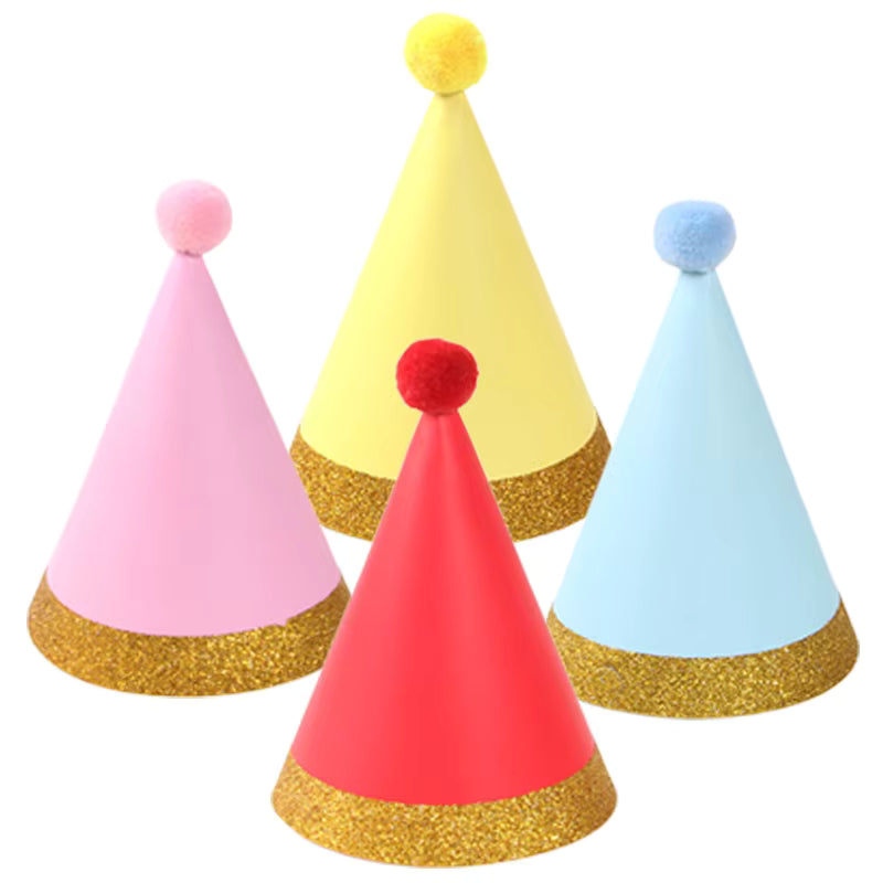 Cono color Pastel con pompón