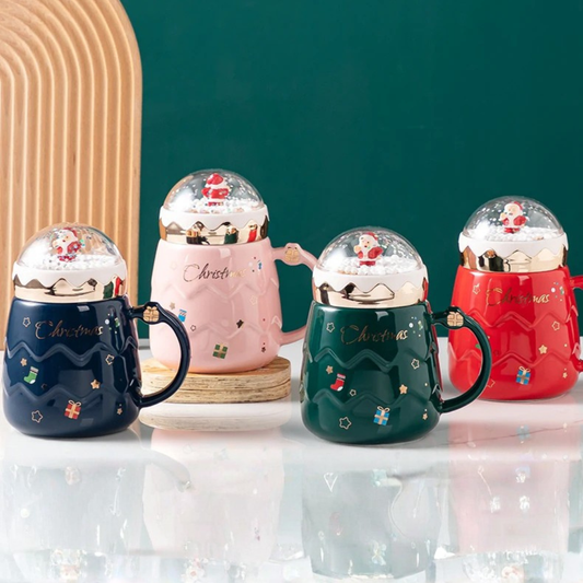 Taza Navideña con Burbuja