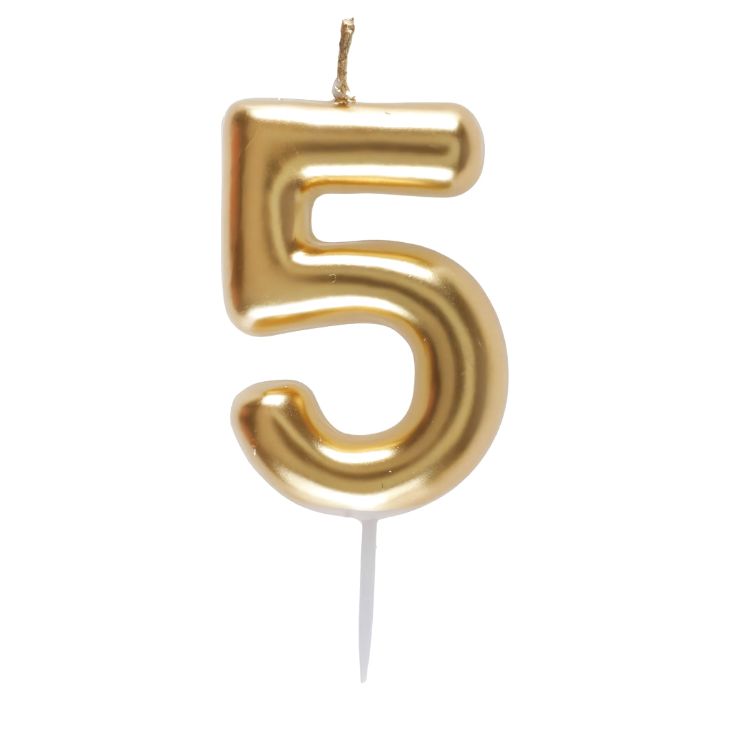 Vela Metalizada Dorada 5