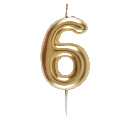 Vela Metalizada Dorada 6