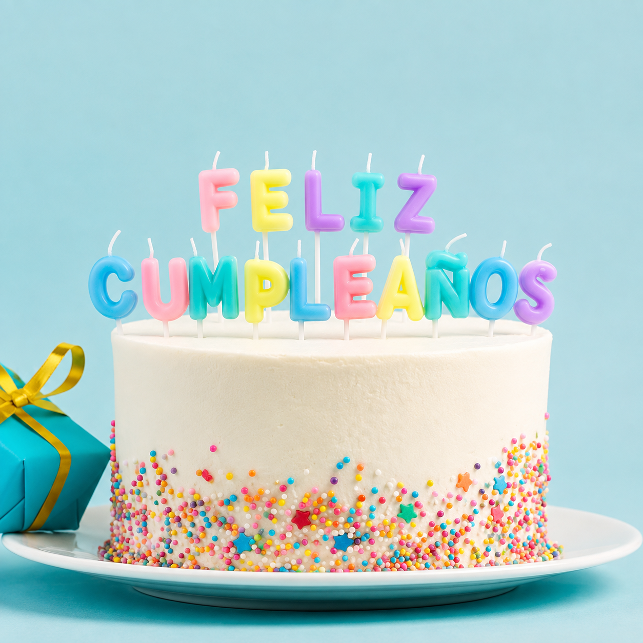 Velas Feliz Cumpleaños Pastel