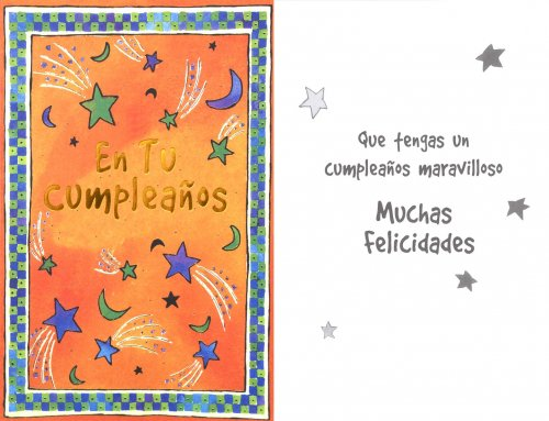 Tarjeta Cumpleaños Estrellas