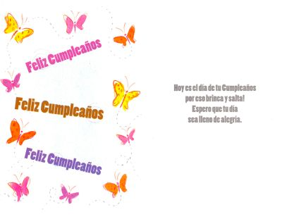 Tarjeta Cumple Mariposas