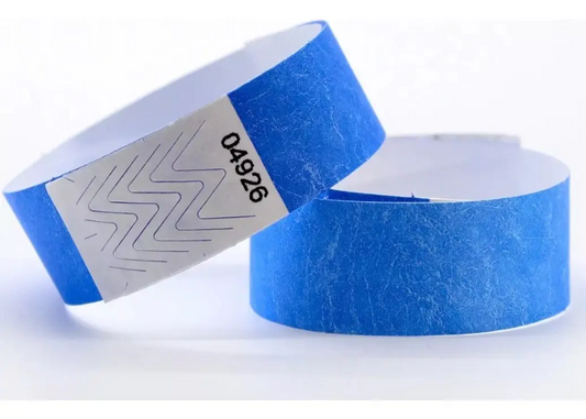 Pulseras de Identificacion Numeradas Azules x50