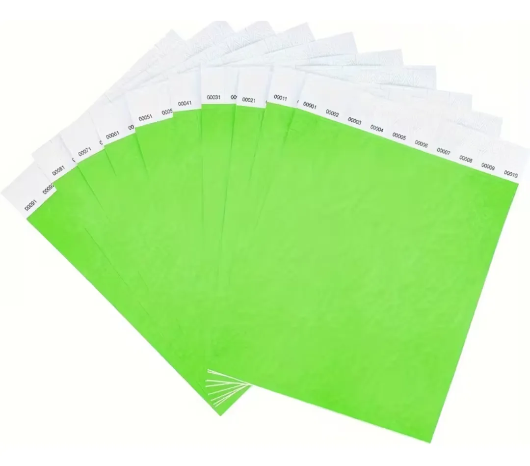 Pulseras de Identificacion Numeradas Verdes x50