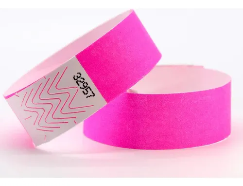 Pulseras de Identificacion Numeradas Fucsia x50