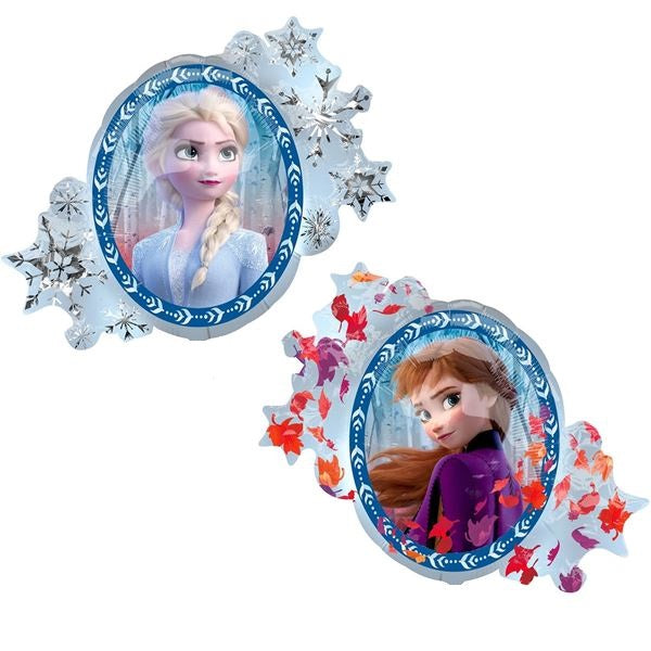5 Globos Frozen Anna Y Elsa Metalizados 40 Cm