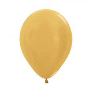 Globo Metal Dorado R-12 x50