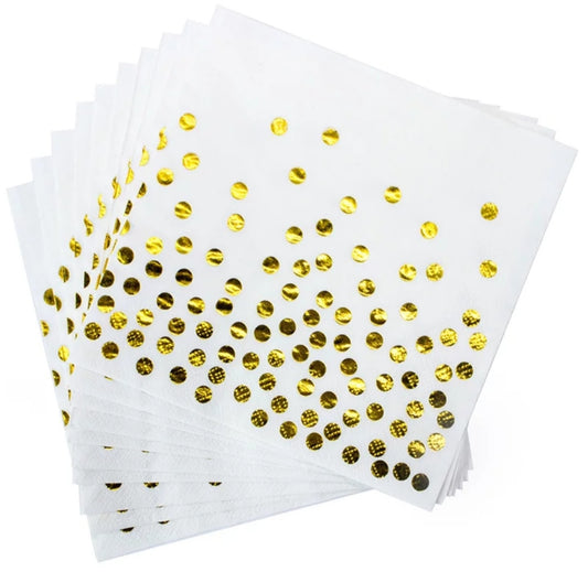 Servilletas Blancas con Lunares