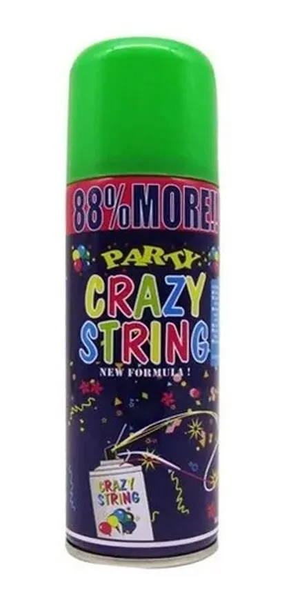 Spray: Serpentina en aerosol Verde 250 gr 1 pz